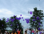 Start des Luftballonflugs zum Abschluss der 100-Jahr-Feier