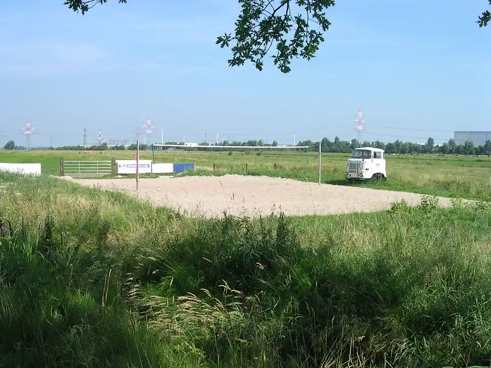 Ansicht des Beach-Volleyball-Platzes